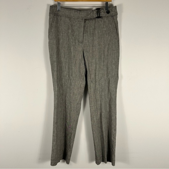 ❤️ Steilmann Black and White Linen Blend Trousers 14 - Picture 3 of 10